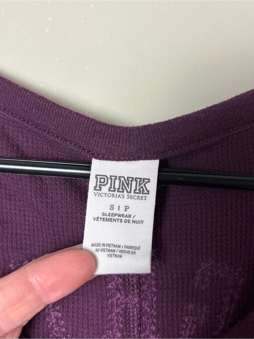 Victoria's Secret PINK Bling Thermal Long Jane One Piece Onesie Pajama Size S